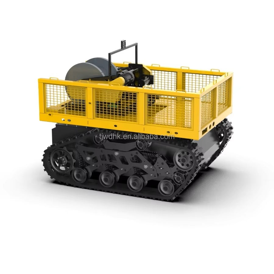 OEM Tracked Platform Robot Explosion-Proof EXDII T4 Rubber Track Tank Robot Chassis for Fire Fighting Robot