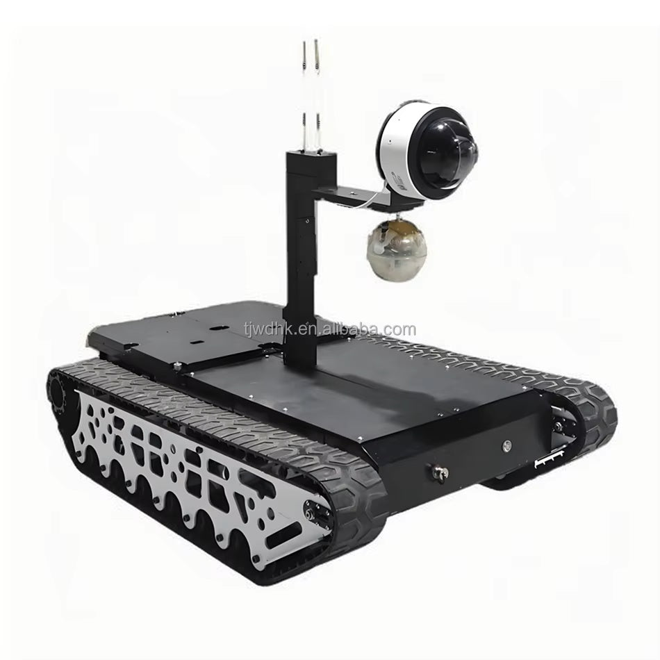 Best Price Dual Drive Controller Shock Absorber Chassis Smart Robot tank Chassis Kit Rubber Track Crawler