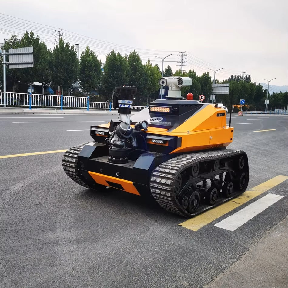 China Manufacturer Tracked Vehicle Electric Robot Rubber Tracks Chassis Fire-fighting Robot with Perfect Power System