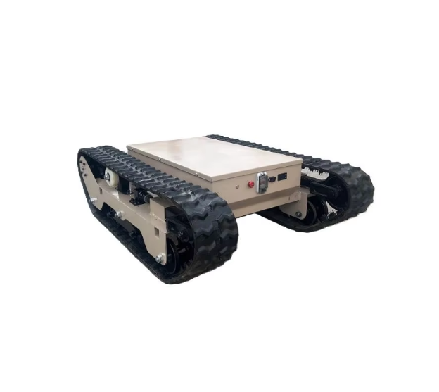 Economical Tracked Rubber Robot Chassis for Small Business Robotics Development Tracked Chassis