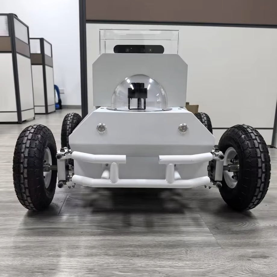 Ackermann Front Steering Chassis Inspection Robot Wire Controlled Wheel-type Robot Chassis with 50kg Playload