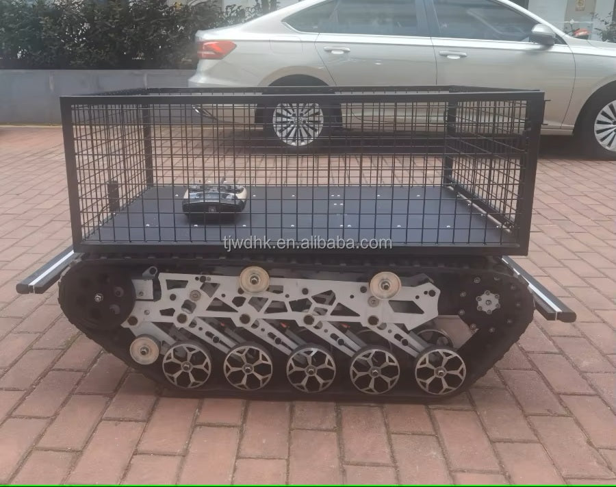 Big Platform Robot Crawler Chassis Transport Climbing Robot Chassis with Wireless Remote Control