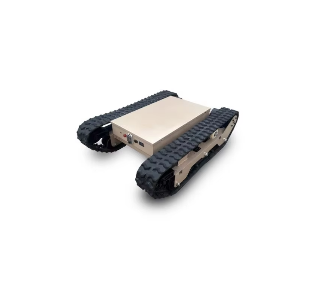 Economical Tracked Rubber Robot Chassis for Small Business Robotics Development Tracked Chassis