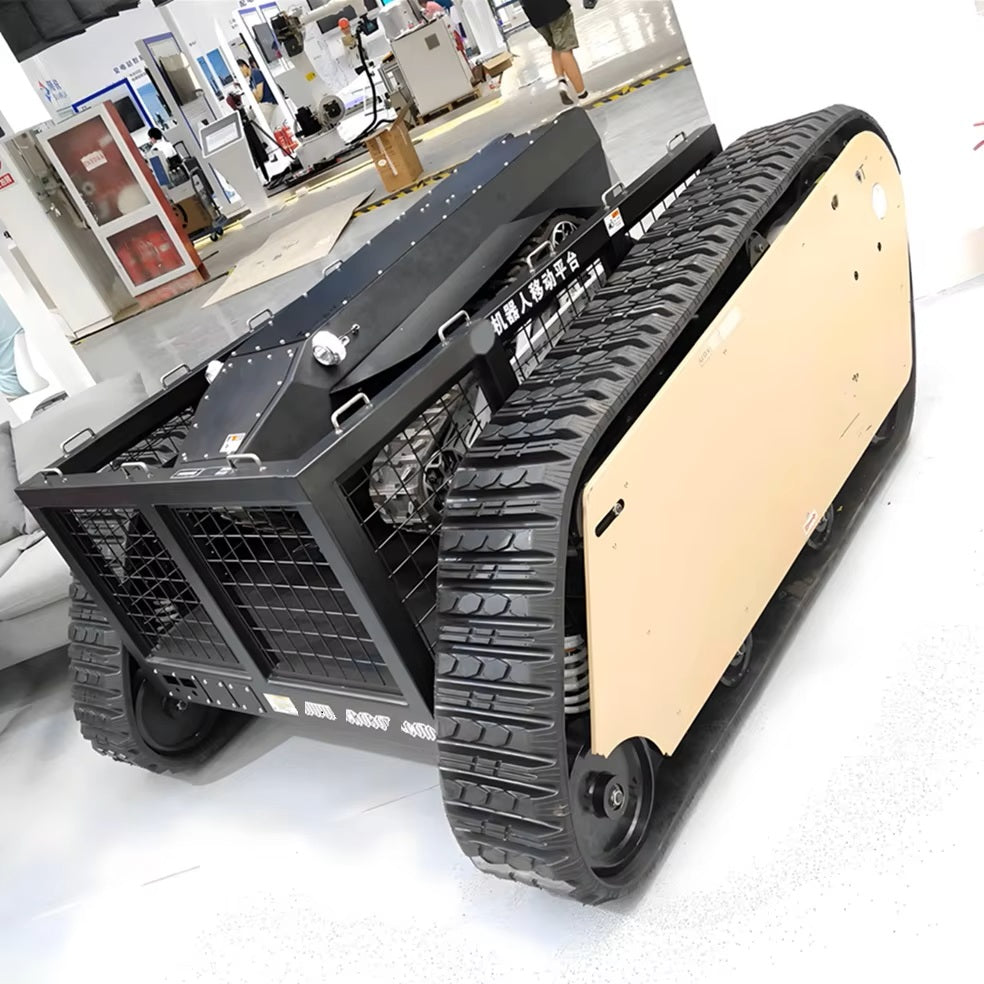 High Speed Tracked Chassis Robot Smart Remote Control Steel Rubber Track Chassis for Lifting and Transportation Platform