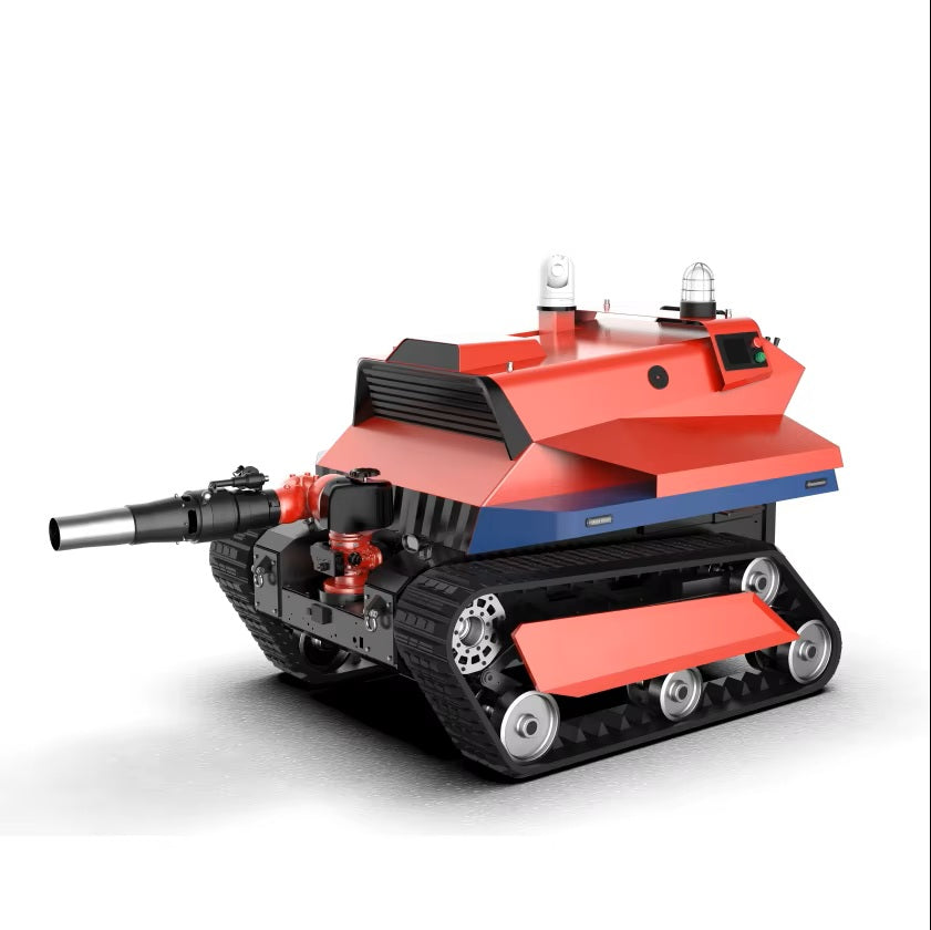 Powerful Chassis Car Robot with Integrated Water Cannon for Efficient FireFighting