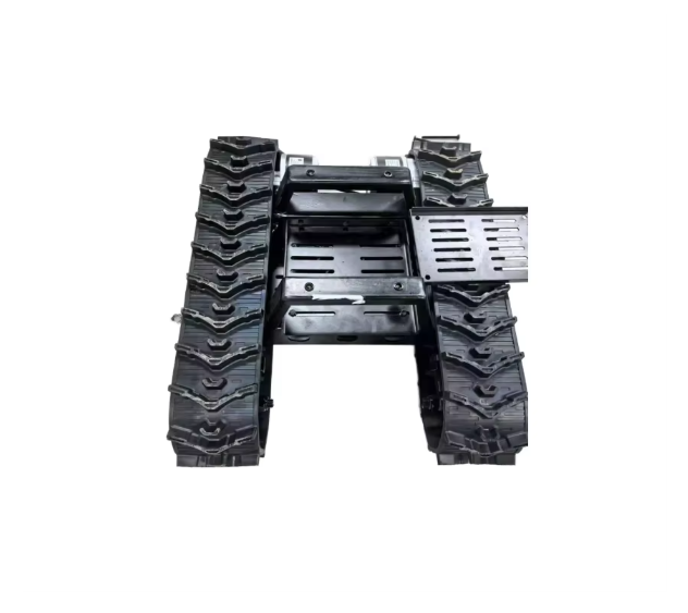 Hot Sale Tracked Chassis Rubber Construction Machinery Farm Motor for Various Terrains Tracked Chassis Rubber Track Bearing Type